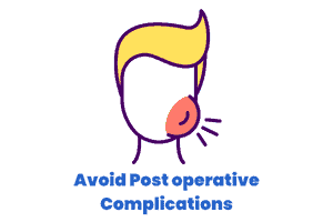 graphical representation of post operative complication which can be avoided by not removing the wisdom teeth