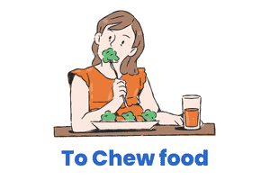 graphic image showing ability to chew food as a benefit of keeping wisdom teeth